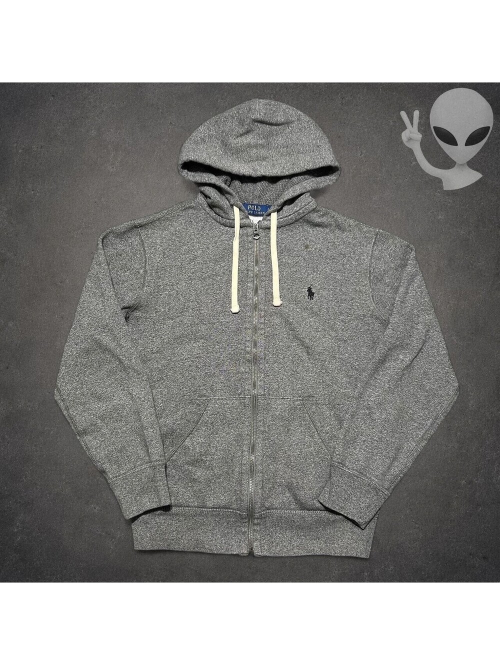 Polo Ralph Lauren Full Zip Hoodie Men's Size S Gray Classic Fleece Pony Logo